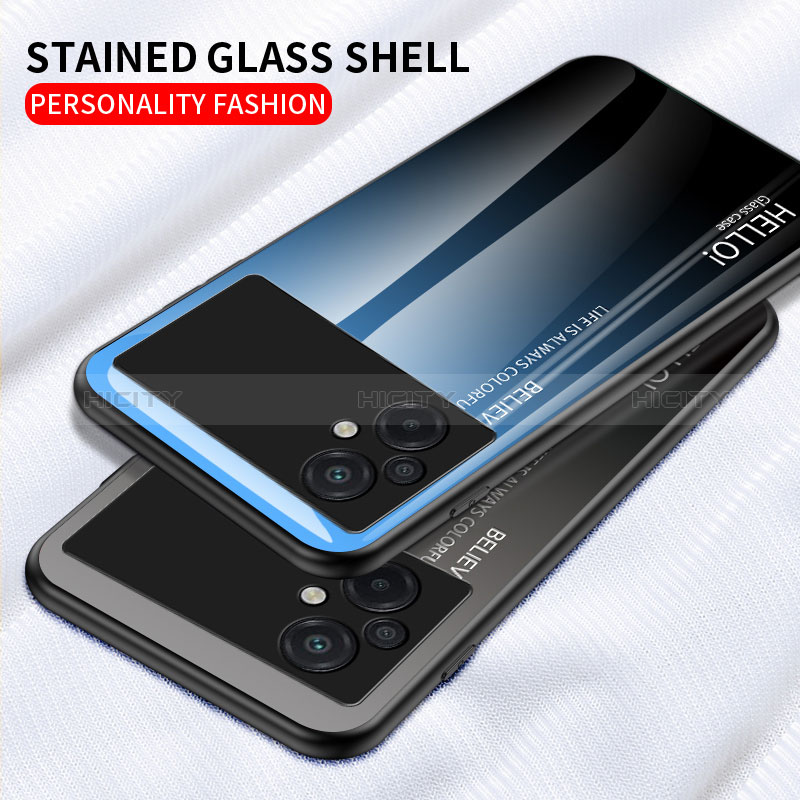 Silikon Schutzhülle Rahmen Tasche Hülle Spiegel Farbverlauf Regenbogen LS1 für Xiaomi Poco M5 4G groß