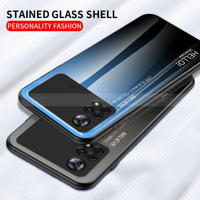 Silikon Schutzhülle Rahmen Tasche Hülle Spiegel Farbverlauf Regenbogen LS1 für Xiaomi Poco X4 Pro 5G