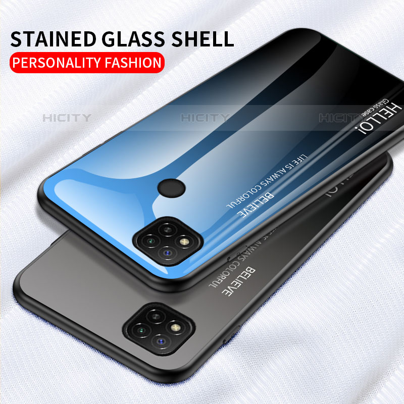 Silikon Schutzhülle Rahmen Tasche Hülle Spiegel Farbverlauf Regenbogen LS1 für Xiaomi Redmi 10A 4G