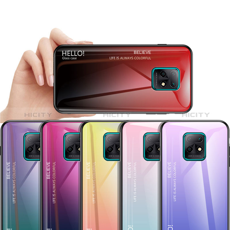 Silikon Schutzhülle Rahmen Tasche Hülle Spiegel Farbverlauf Regenbogen LS1 für Xiaomi Redmi 10X Pro 5G