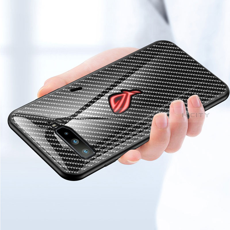 Silikon Schutzhülle Rahmen Tasche Hülle Spiegel Farbverlauf Regenbogen LS2 für Asus ROG Phone 3