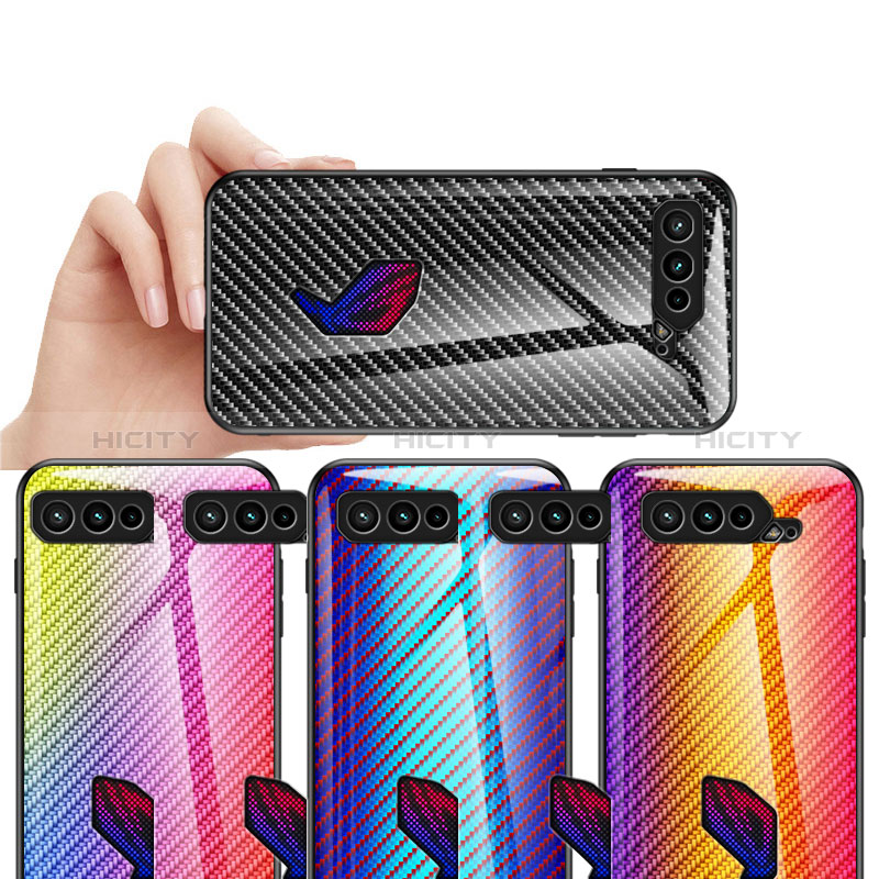 Silikon Schutzhülle Rahmen Tasche Hülle Spiegel Farbverlauf Regenbogen LS2 für Asus ROG Phone 5 Ultimate