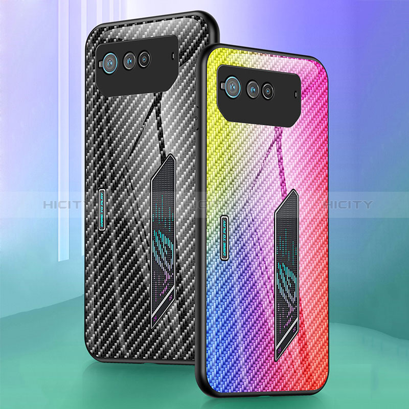 Silikon Schutzhülle Rahmen Tasche Hülle Spiegel Farbverlauf Regenbogen LS2 für Asus ROG Phone 6 Pro