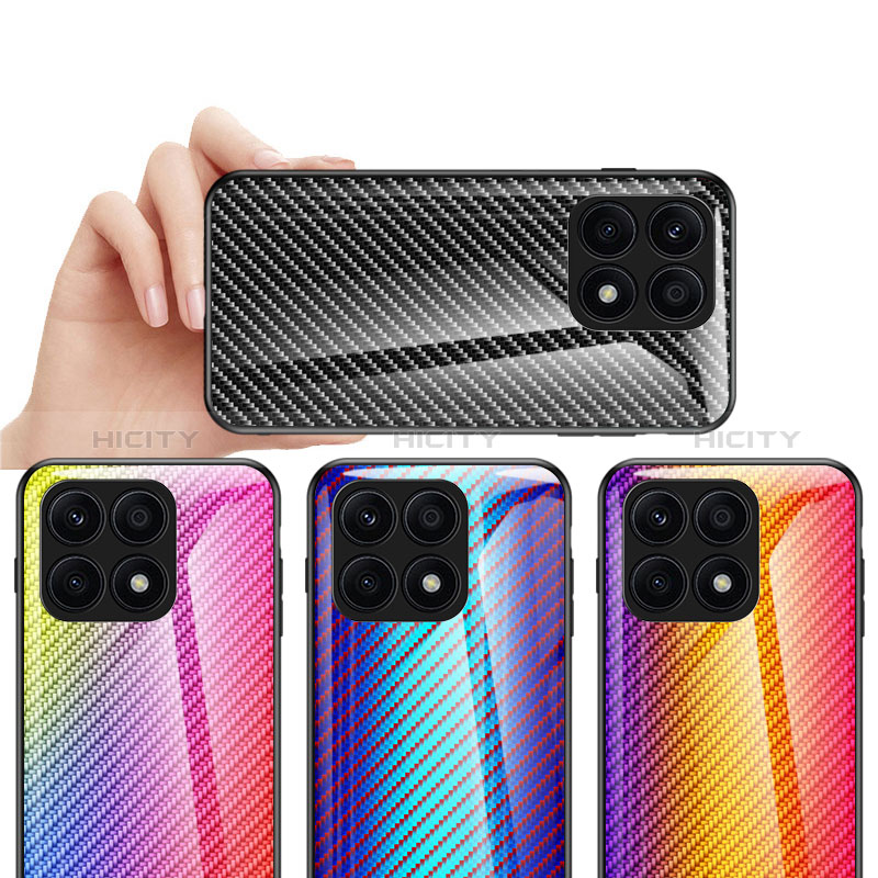 Silikon Schutzhülle Rahmen Tasche Hülle Spiegel Farbverlauf Regenbogen LS2 für Huawei Honor X6 groß