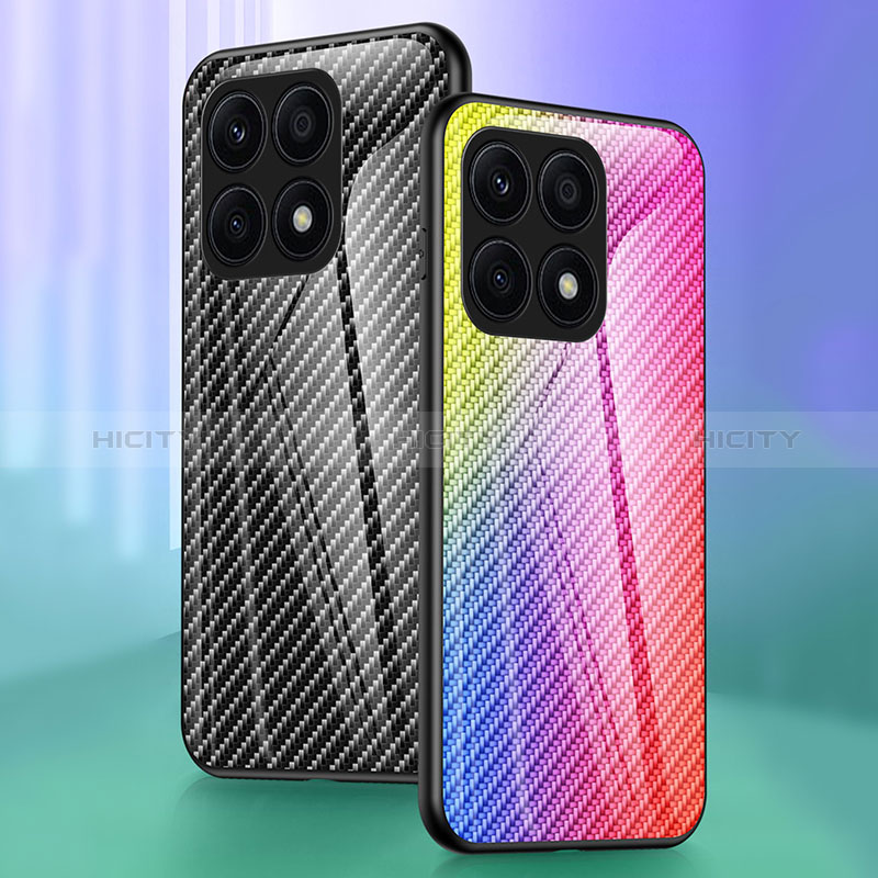 Silikon Schutzhülle Rahmen Tasche Hülle Spiegel Farbverlauf Regenbogen LS2 für Huawei Honor X6 5G