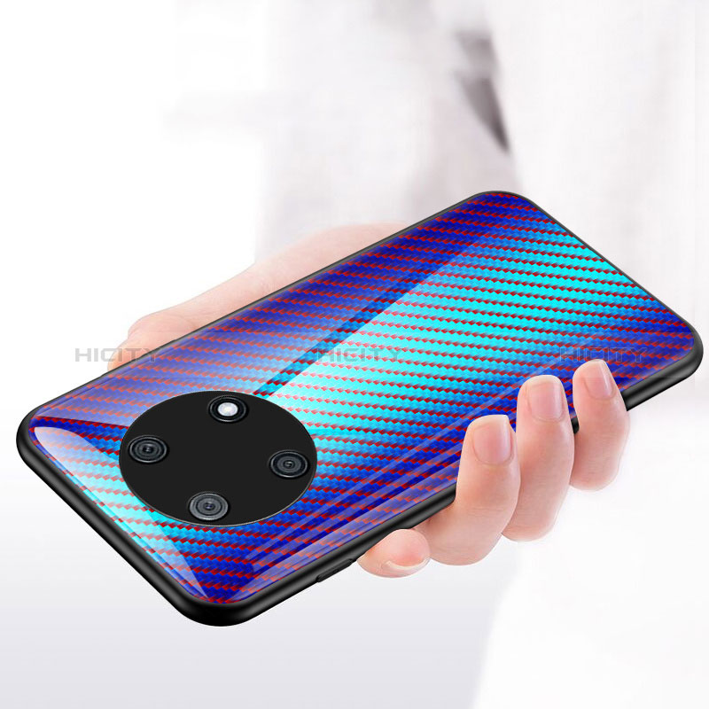 Silikon Schutzhülle Rahmen Tasche Hülle Spiegel Farbverlauf Regenbogen LS2 für Huawei Nova Y90 groß