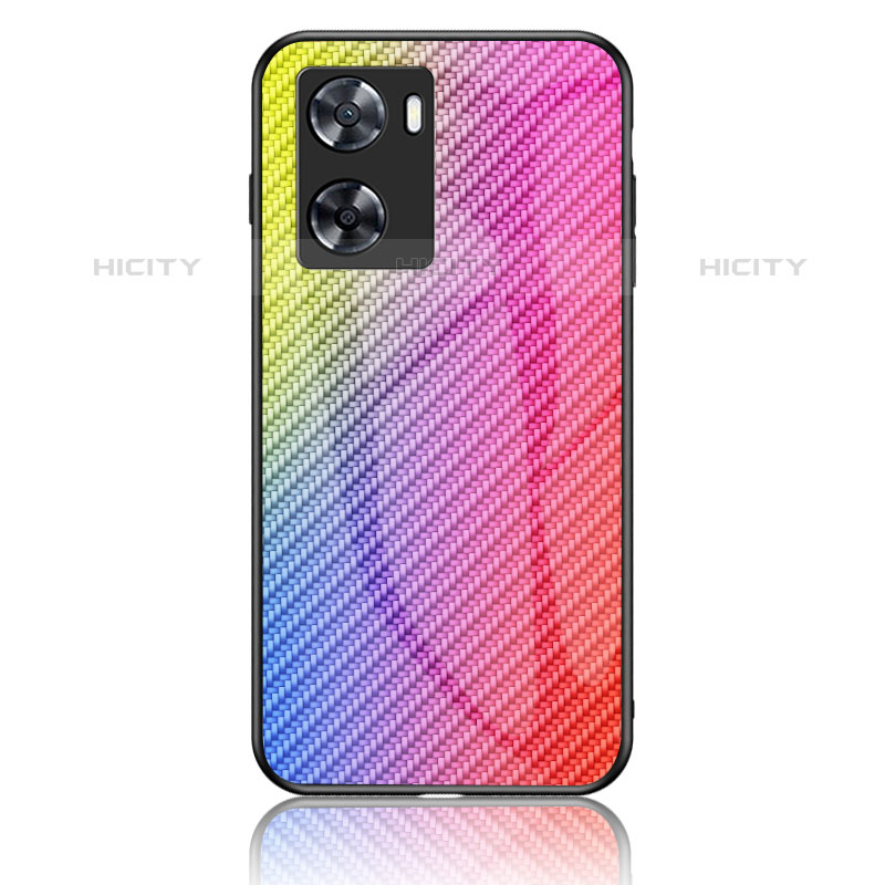 Silikon Schutzhülle Rahmen Tasche Hülle Spiegel Farbverlauf Regenbogen LS2 für OnePlus Nord N20 SE