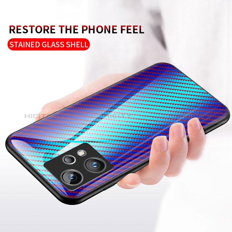 Silikon Schutzhülle Rahmen Tasche Hülle Spiegel Farbverlauf Regenbogen LS2 für Realme Narzo 50 Pro 5G groß