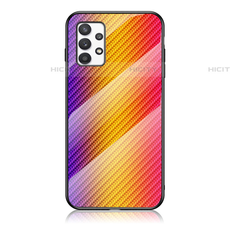 Silikon Schutzhülle Rahmen Tasche Hülle Spiegel Farbverlauf Regenbogen LS2 für Samsung Galaxy A53 5G groß