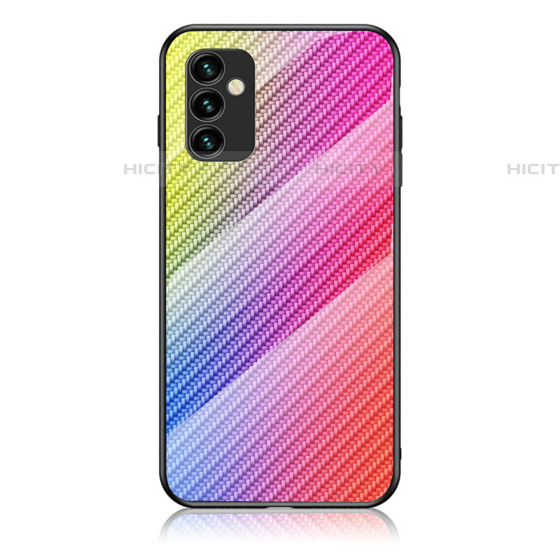 Silikon Schutzhülle Rahmen Tasche Hülle Spiegel Farbverlauf Regenbogen LS2 für Samsung Galaxy F23 5G