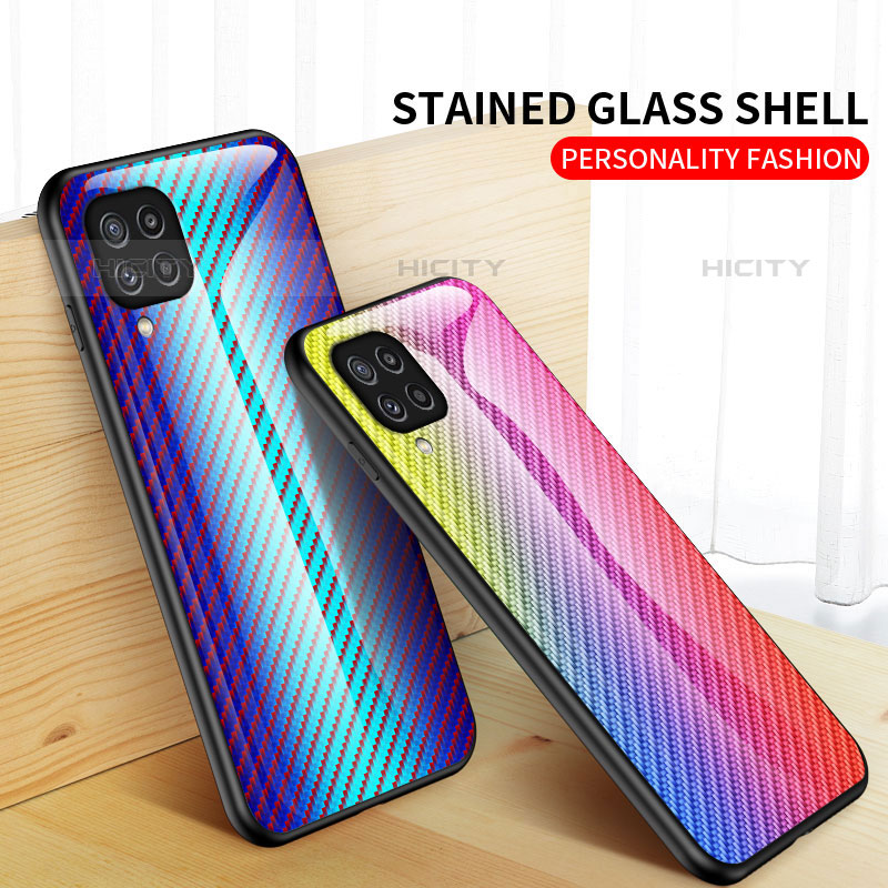 Silikon Schutzhülle Rahmen Tasche Hülle Spiegel Farbverlauf Regenbogen LS2 für Samsung Galaxy M32 4G