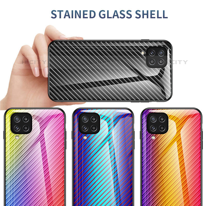 Silikon Schutzhülle Rahmen Tasche Hülle Spiegel Farbverlauf Regenbogen LS2 für Samsung Galaxy M32 4G