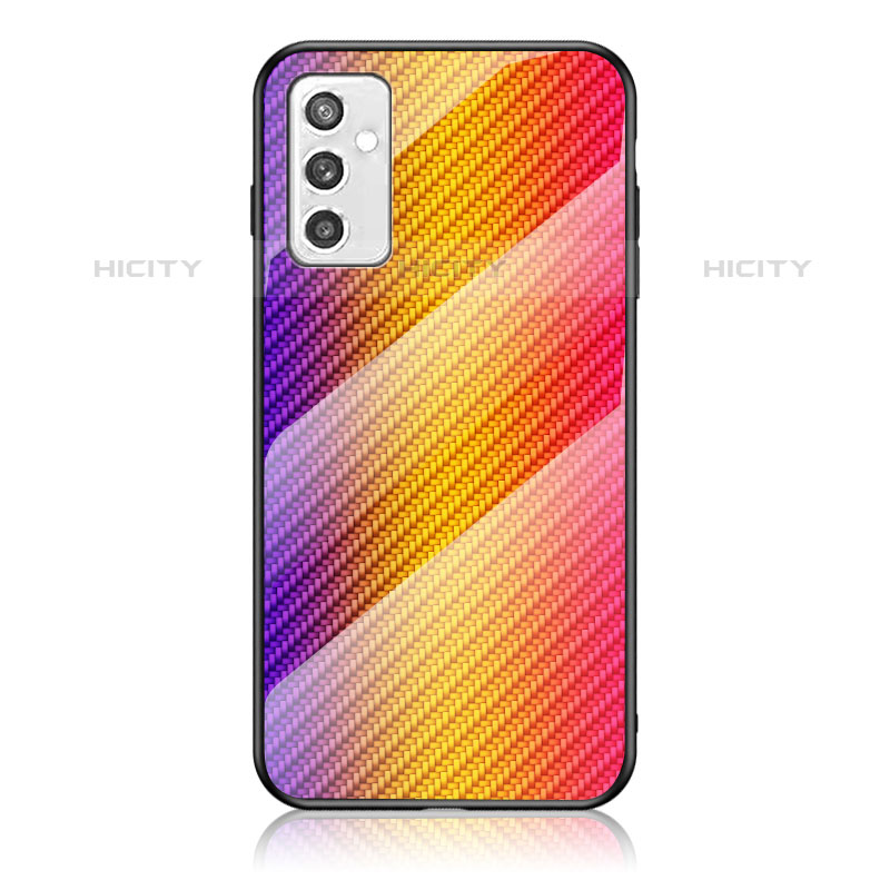 Silikon Schutzhülle Rahmen Tasche Hülle Spiegel Farbverlauf Regenbogen LS2 für Samsung Galaxy M52 5G