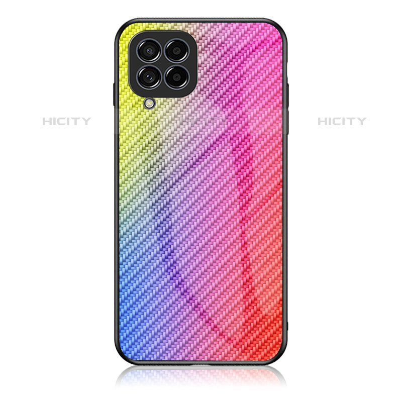 Silikon Schutzhülle Rahmen Tasche Hülle Spiegel Farbverlauf Regenbogen LS2 für Samsung Galaxy M53 5G groß