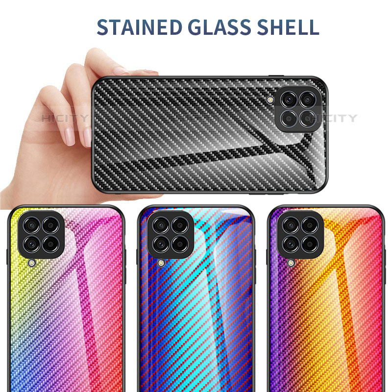 Silikon Schutzhülle Rahmen Tasche Hülle Spiegel Farbverlauf Regenbogen LS2 für Samsung Galaxy M53 5G