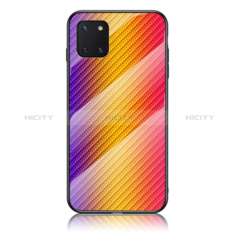 Silikon Schutzhülle Rahmen Tasche Hülle Spiegel Farbverlauf Regenbogen LS2 für Samsung Galaxy M60s