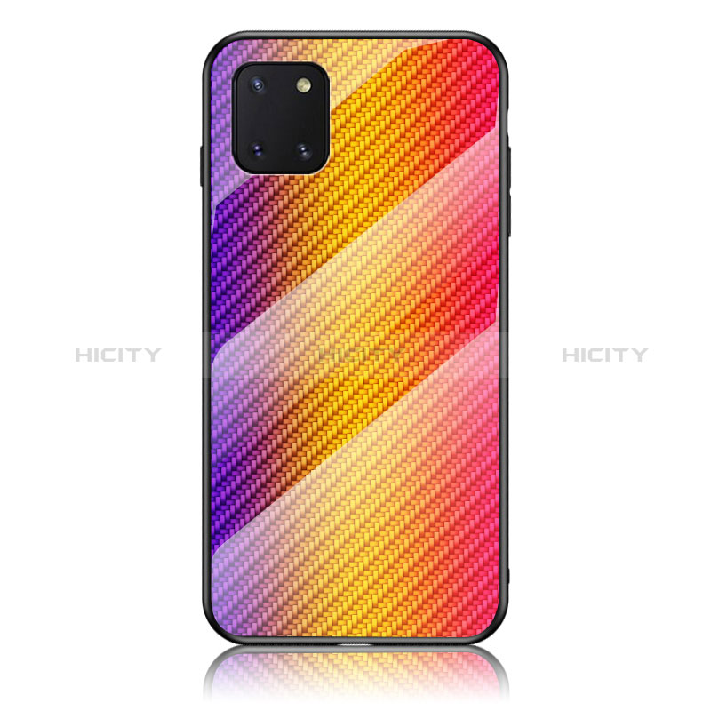 Silikon Schutzhülle Rahmen Tasche Hülle Spiegel Farbverlauf Regenbogen LS2 für Samsung Galaxy Note 10 Lite