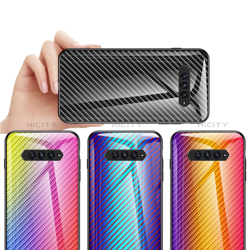 Silikon Schutzhülle Rahmen Tasche Hülle Spiegel Farbverlauf Regenbogen LS2 für Xiaomi Black Shark 4 Pro 5G groß