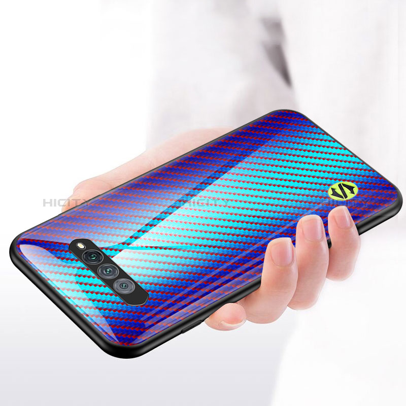 Silikon Schutzhülle Rahmen Tasche Hülle Spiegel Farbverlauf Regenbogen LS2 für Xiaomi Black Shark 4S 5G groß