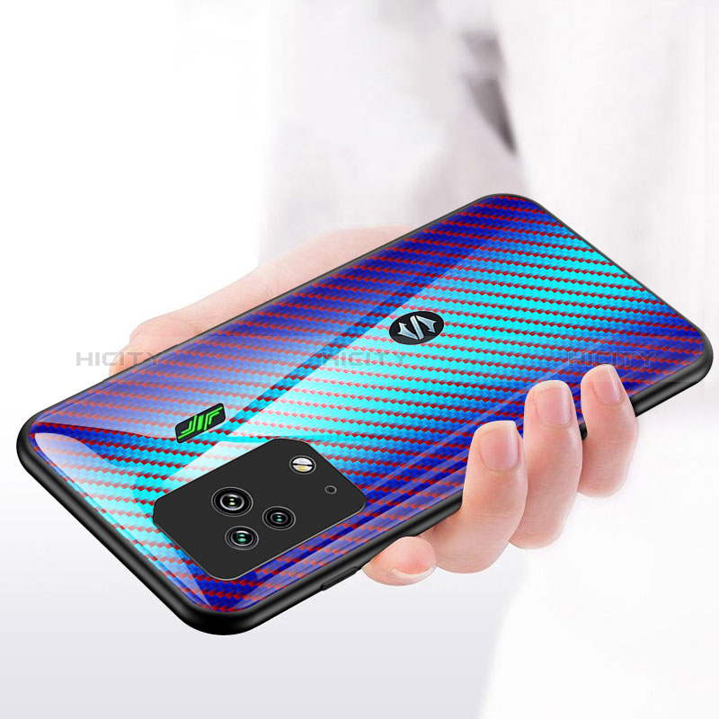 Silikon Schutzhülle Rahmen Tasche Hülle Spiegel Farbverlauf Regenbogen LS2 für Xiaomi Black Shark 5 Pro 5G