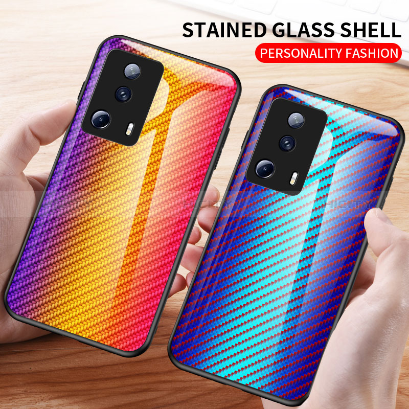 Silikon Schutzhülle Rahmen Tasche Hülle Spiegel Farbverlauf Regenbogen LS2 für Xiaomi Civi 2 5G