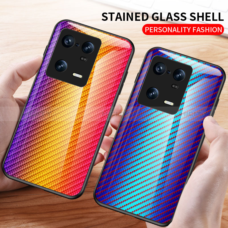 Silikon Schutzhülle Rahmen Tasche Hülle Spiegel Farbverlauf Regenbogen LS2 für Xiaomi Mi 13 Pro 5G groß