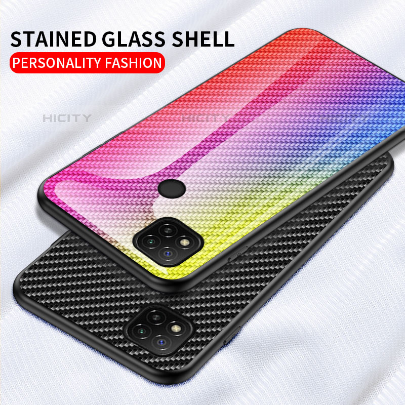 Silikon Schutzhülle Rahmen Tasche Hülle Spiegel Farbverlauf Regenbogen LS2 für Xiaomi Redmi 10A 4G groß