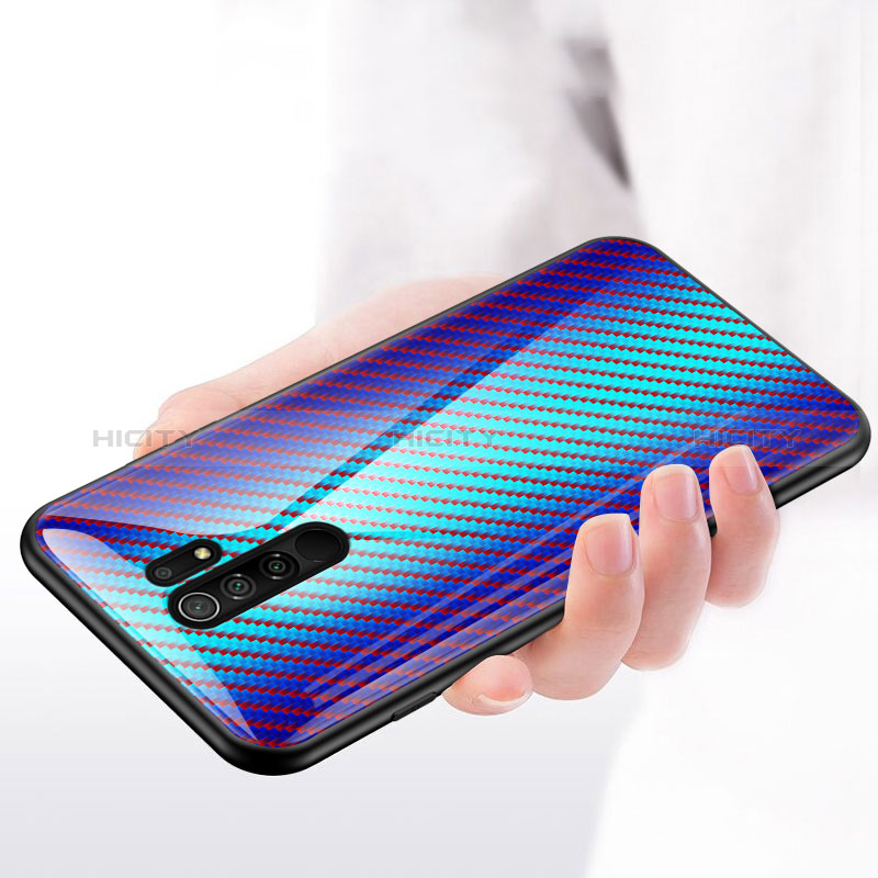 Silikon Schutzhülle Rahmen Tasche Hülle Spiegel Farbverlauf Regenbogen LS2 für Xiaomi Redmi 9