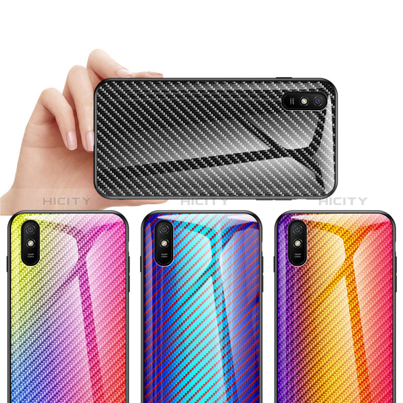 Silikon Schutzhülle Rahmen Tasche Hülle Spiegel Farbverlauf Regenbogen LS2 für Xiaomi Redmi 9AT