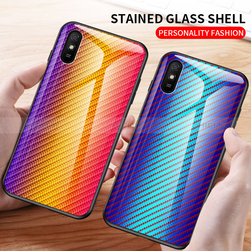 Silikon Schutzhülle Rahmen Tasche Hülle Spiegel Farbverlauf Regenbogen LS2 für Xiaomi Redmi 9AT