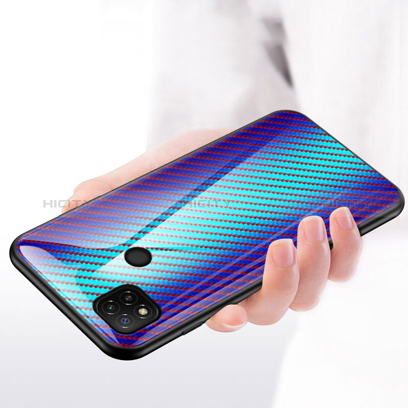 Silikon Schutzhülle Rahmen Tasche Hülle Spiegel Farbverlauf Regenbogen LS2 für Xiaomi Redmi 9C NFC groß