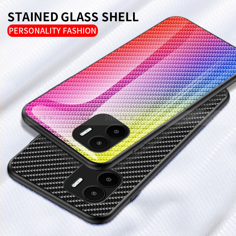 Silikon Schutzhülle Rahmen Tasche Hülle Spiegel Farbverlauf Regenbogen LS2 für Xiaomi Redmi A2 groß