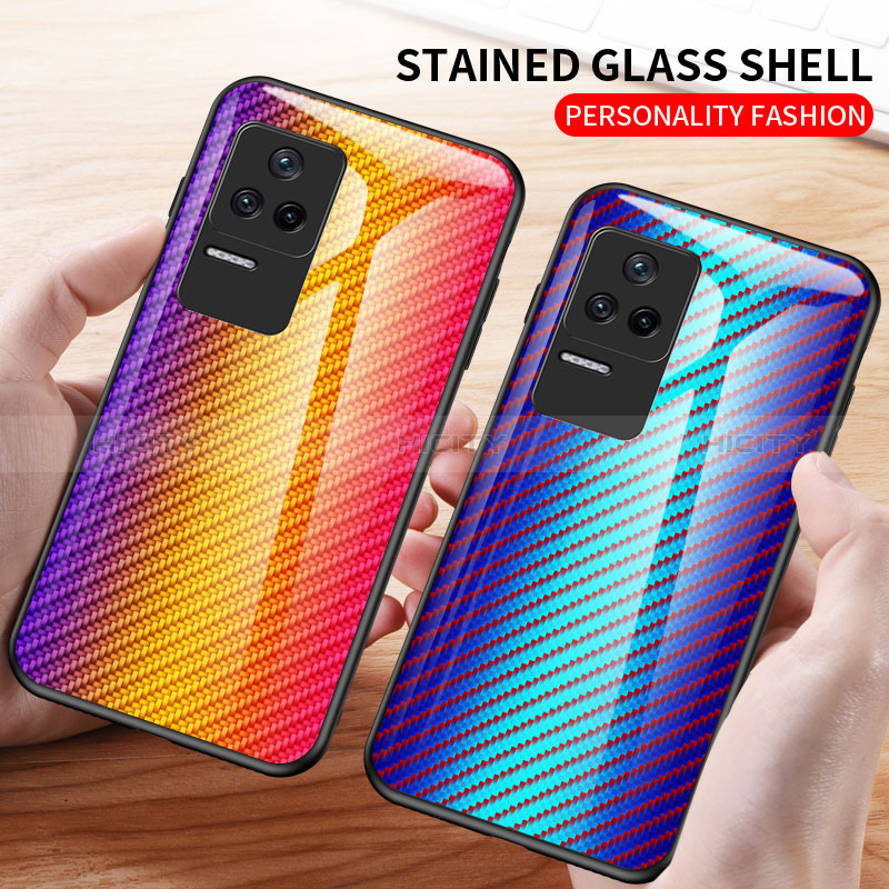 Silikon Schutzhülle Rahmen Tasche Hülle Spiegel Farbverlauf Regenbogen LS2 für Xiaomi Redmi K40S 5G