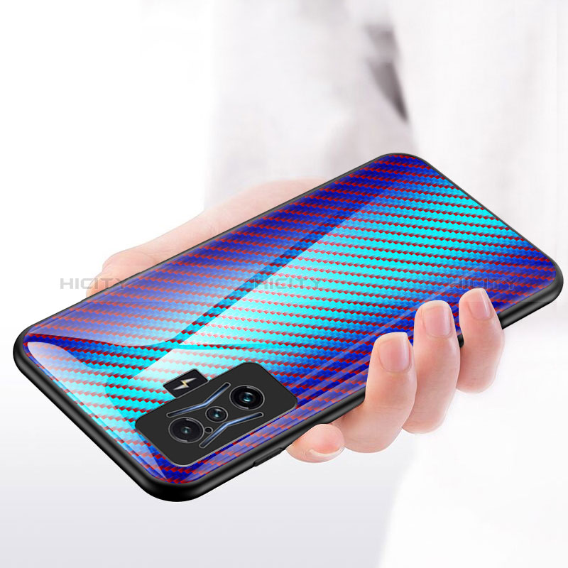 Silikon Schutzhülle Rahmen Tasche Hülle Spiegel Farbverlauf Regenbogen LS2 für Xiaomi Redmi K50 Gaming 5G groß