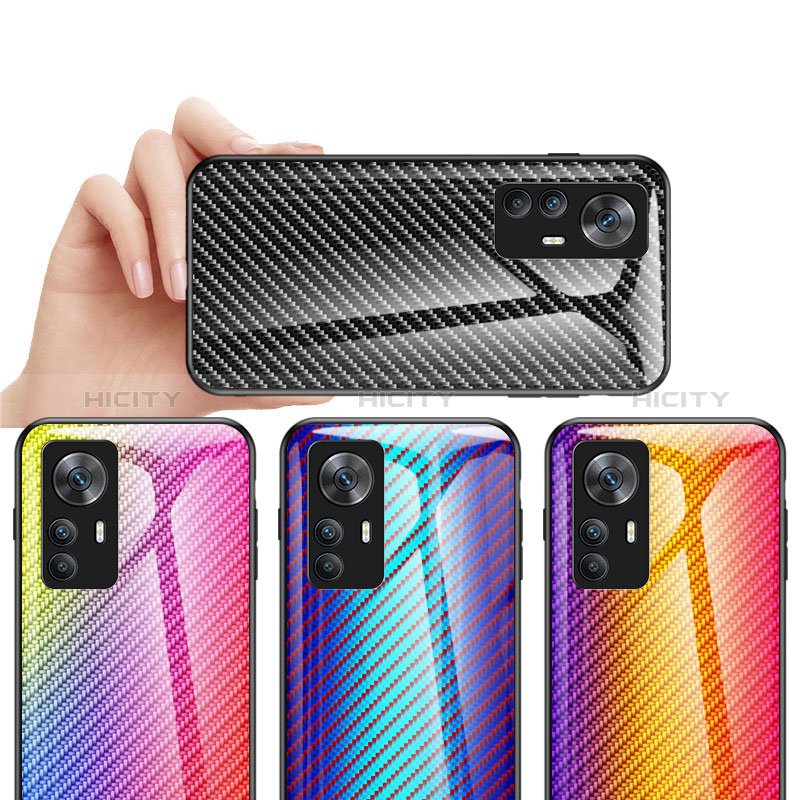 Silikon Schutzhülle Rahmen Tasche Hülle Spiegel Farbverlauf Regenbogen LS2 für Xiaomi Redmi K50 Ultra 5G