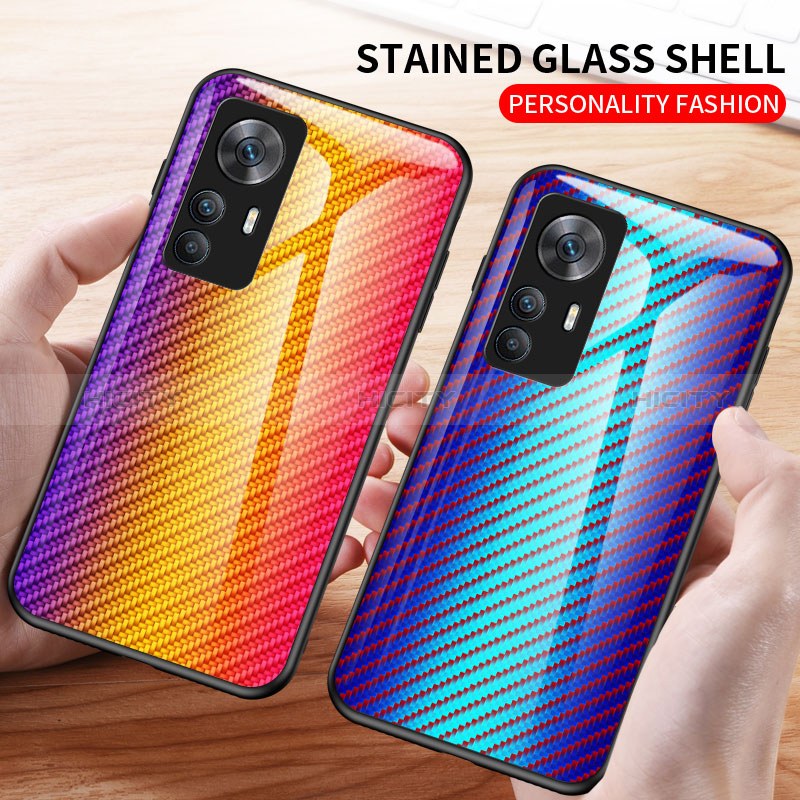 Silikon Schutzhülle Rahmen Tasche Hülle Spiegel Farbverlauf Regenbogen LS2 für Xiaomi Redmi K50 Ultra 5G groß