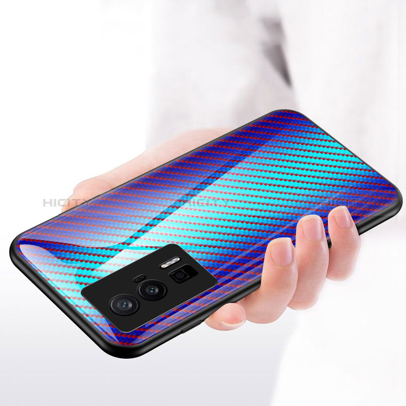 Silikon Schutzhülle Rahmen Tasche Hülle Spiegel Farbverlauf Regenbogen LS2 für Xiaomi Redmi K60 Pro 5G groß