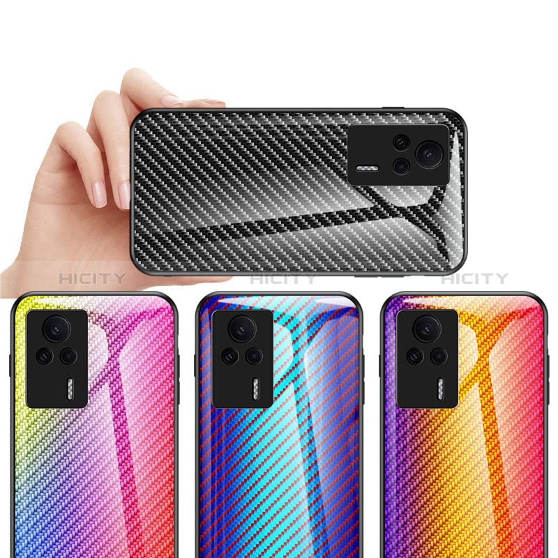 Silikon Schutzhülle Rahmen Tasche Hülle Spiegel Farbverlauf Regenbogen LS2 für Xiaomi Redmi K60E 5G