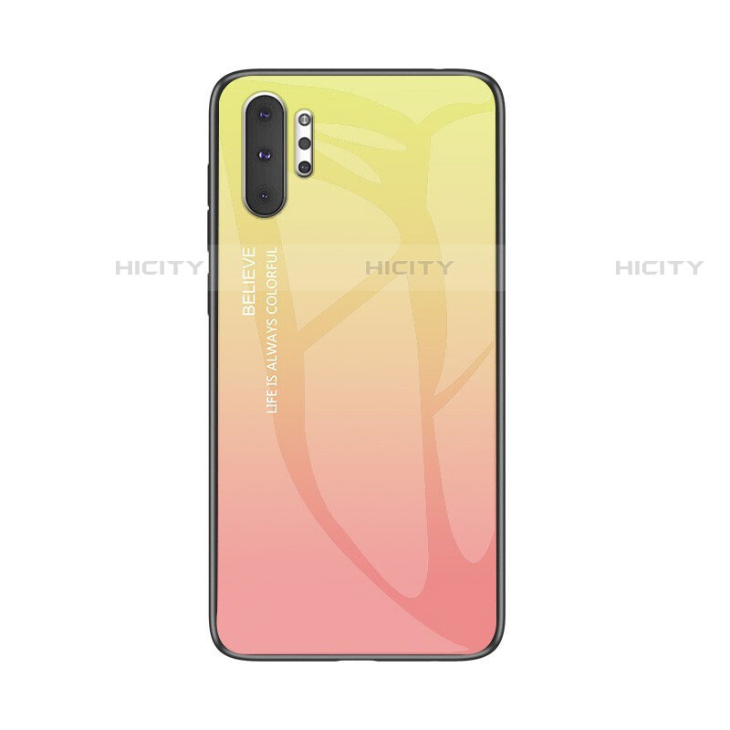 Silikon Schutzhülle Rahmen Tasche Hülle Spiegel Farbverlauf Regenbogen M01 für Samsung Galaxy Note 10 Plus groß