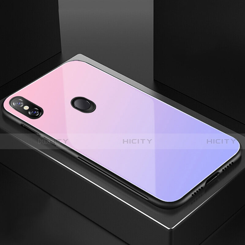 Silikon Schutzhülle Rahmen Tasche Hülle Spiegel Farbverlauf Regenbogen M01 für Xiaomi Mi 8