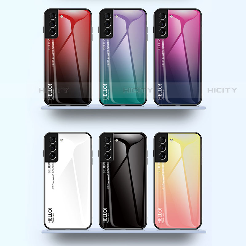 Silikon Schutzhülle Rahmen Tasche Hülle Spiegel Farbverlauf Regenbogen M02 für Samsung Galaxy S23 5G