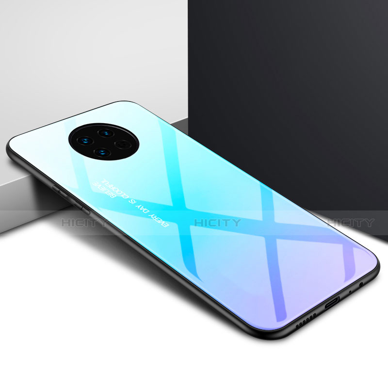 Silikon Schutzhülle Rahmen Tasche Hülle Spiegel für Huawei Enjoy 20 Plus 5G Hellblau