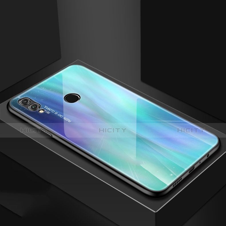 Silikon Schutzhülle Rahmen Tasche Hülle Spiegel für Huawei P Smart (2019) Blau