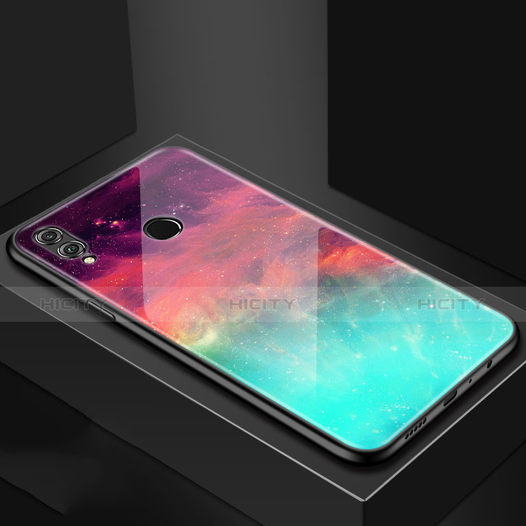 Silikon Schutzhülle Rahmen Tasche Hülle Spiegel für Huawei P Smart (2019) Cyan