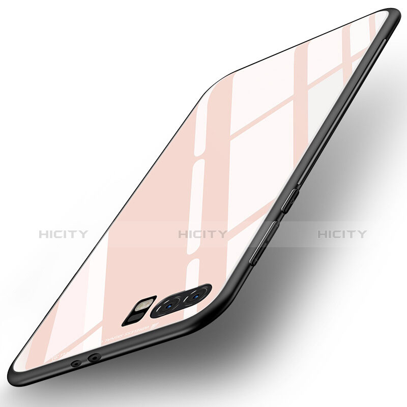 Silikon Schutzhülle Rahmen Tasche Hülle Spiegel für Huawei P10 Plus Rosa