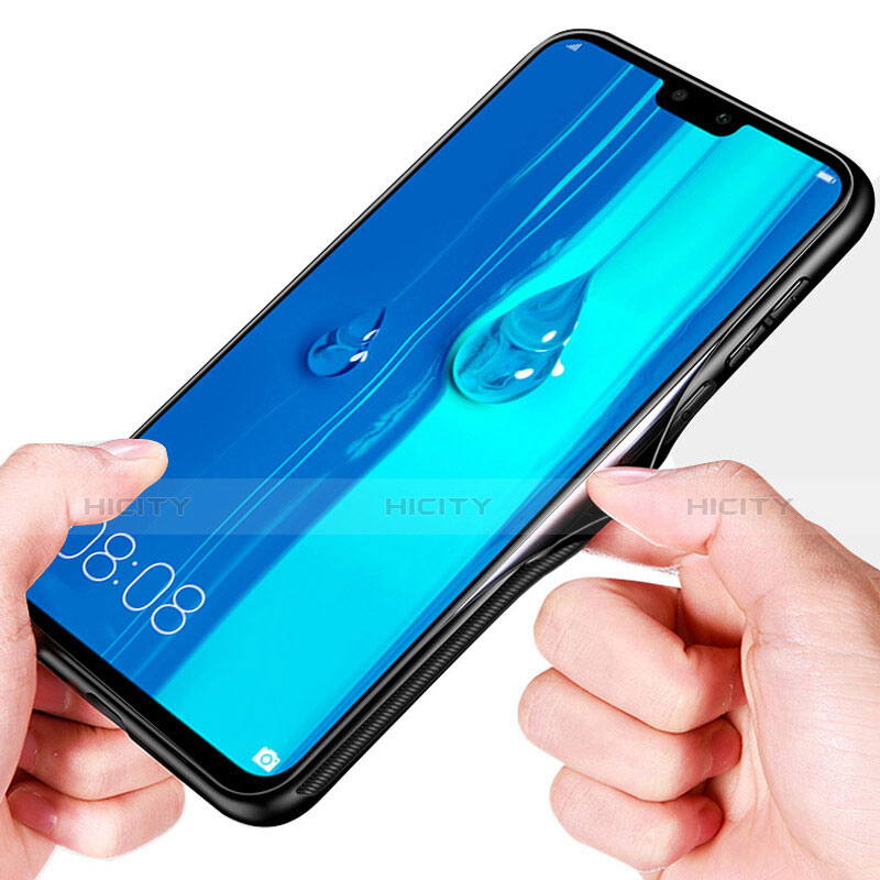 Silikon Schutzhülle Rahmen Tasche Hülle Spiegel für Huawei Y7 Prime (2019) groß