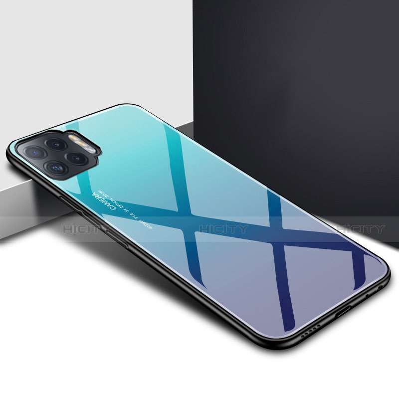 Silikon Schutzhülle Rahmen Tasche Hülle Spiegel für Oppo F17 Pro