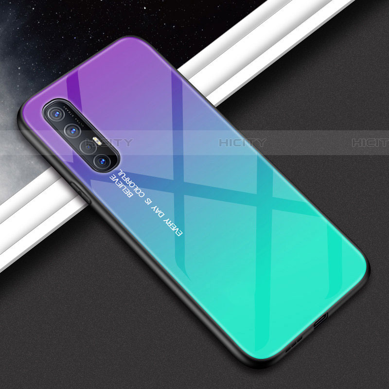 Silikon Schutzhülle Rahmen Tasche Hülle Spiegel für Oppo Reno3 Pro