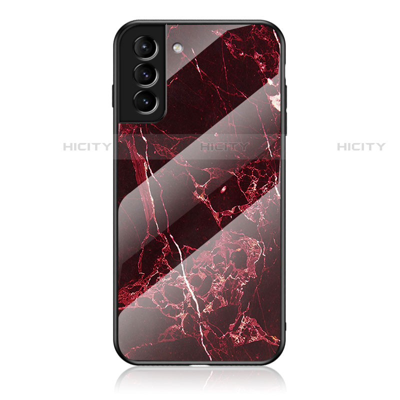 Silikon Schutzhülle Rahmen Tasche Hülle Spiegel für Samsung Galaxy S23 Plus 5G Rot