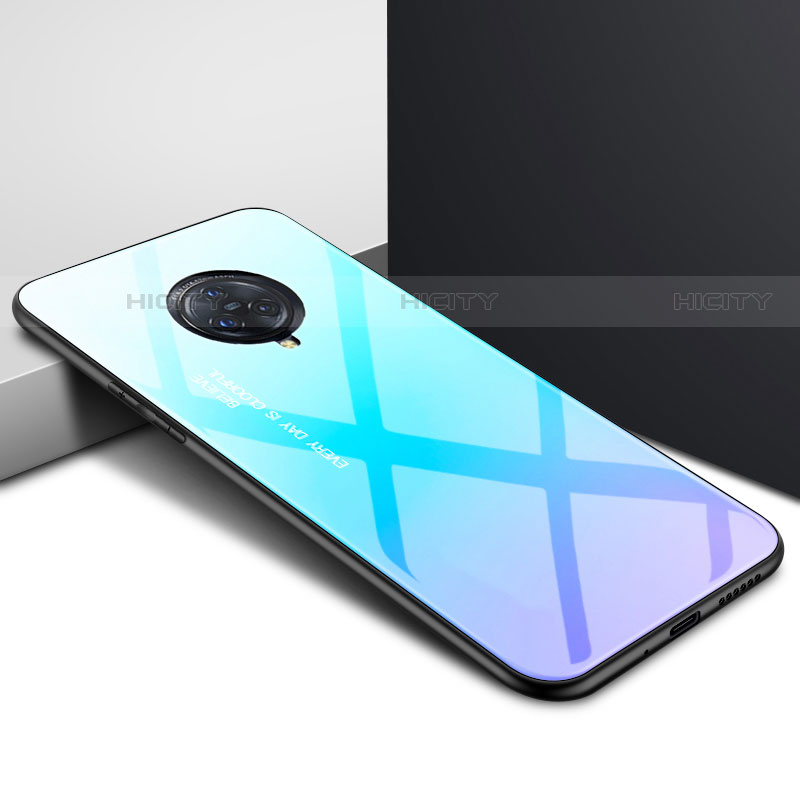 Silikon Schutzhülle Rahmen Tasche Hülle Spiegel für Vivo Nex 3S Hellblau Plus